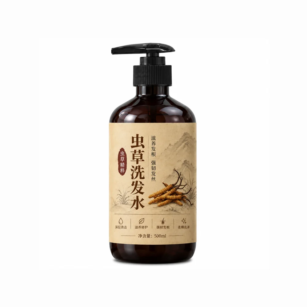 Cordyceps Shampoo — supplied packaging reference