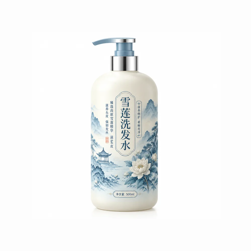 Snow Lotus Shampoo — supplied packaging reference