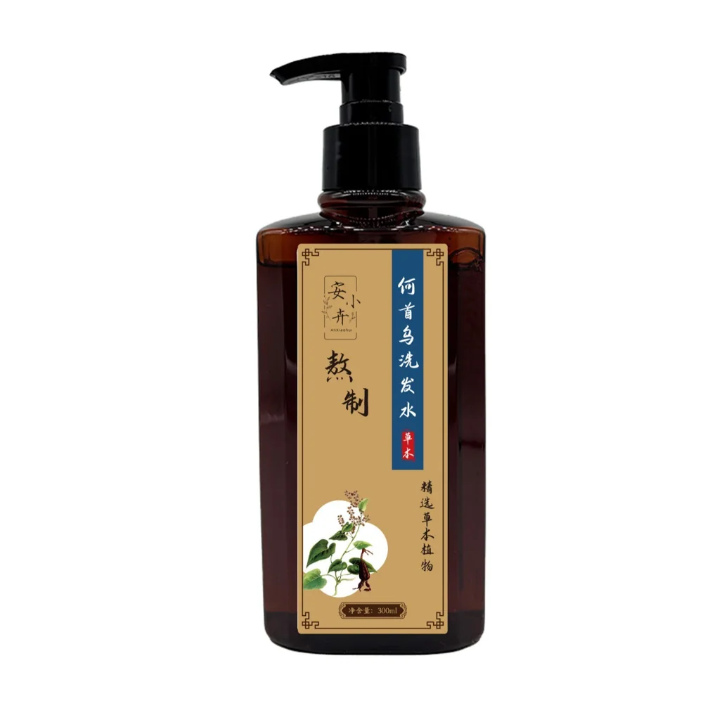 He Shou Wu Shampoo — supplied packaging reference