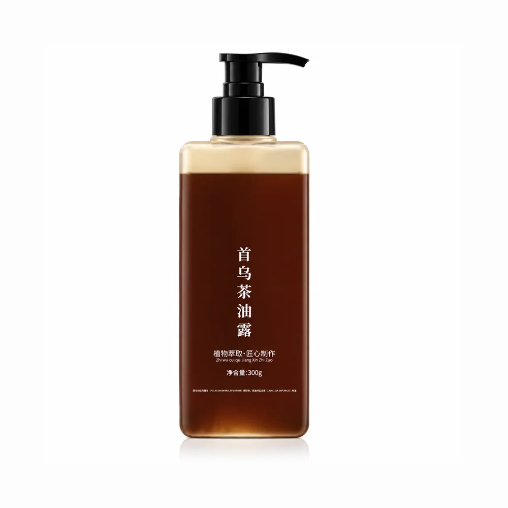 He Shou Wu & Tea Oil Shampoo — supplied packaging reference